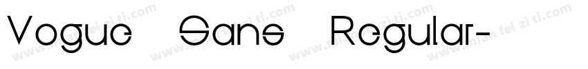 Vogue Sans Regular字体转换